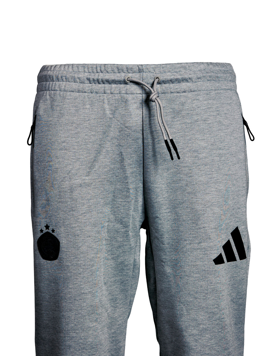 Adidas graue Herren-Jogginghose mit schwarzem Logo