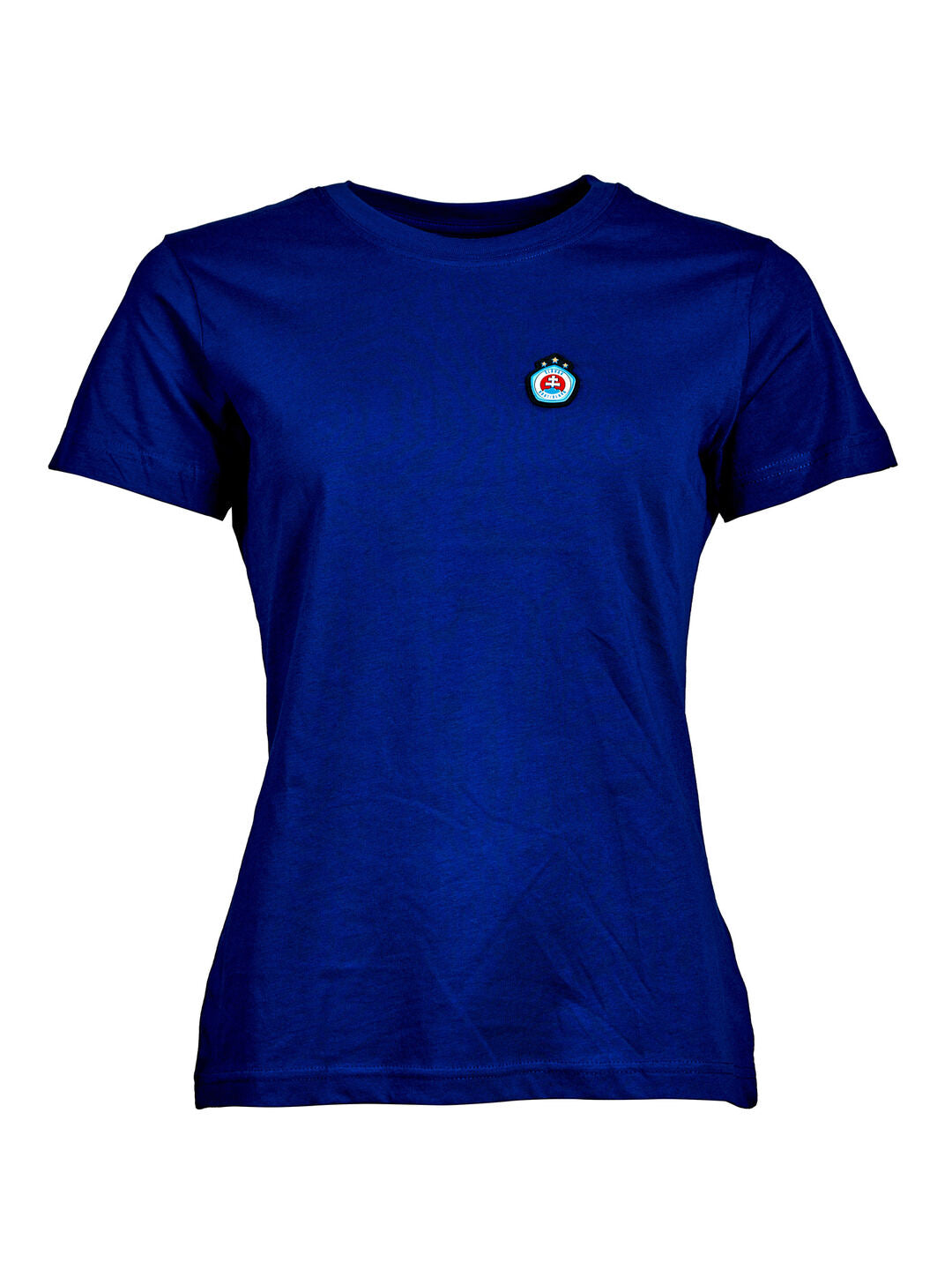 Women's T-shirt Royal blue with 3D rubber logo