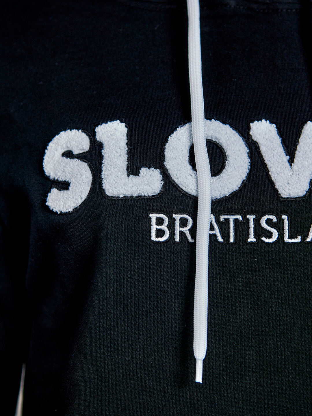 Women's black wool sweatshirt