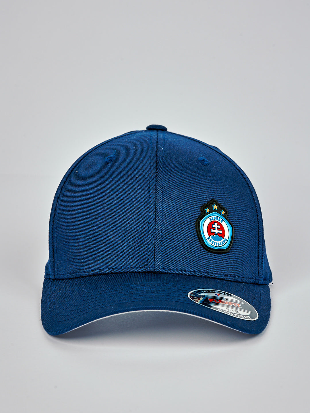 3D rubber logo baseball cap blue