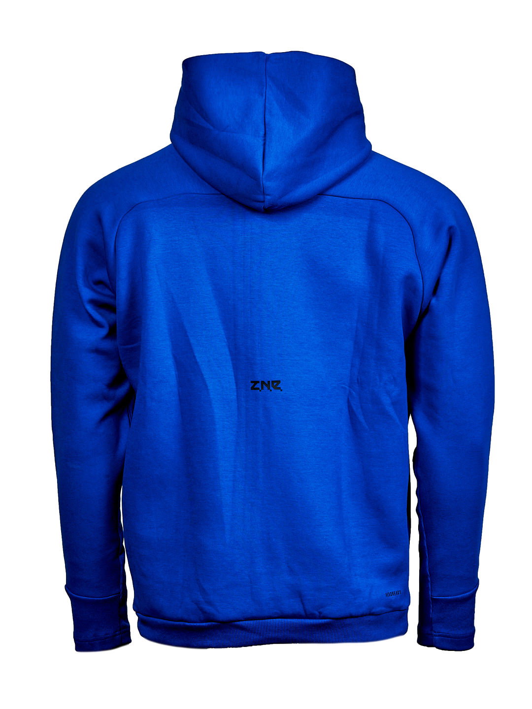 Königsblaue Adidas Kapuzenjacke mit Reißverschluss und schwarzem Logo