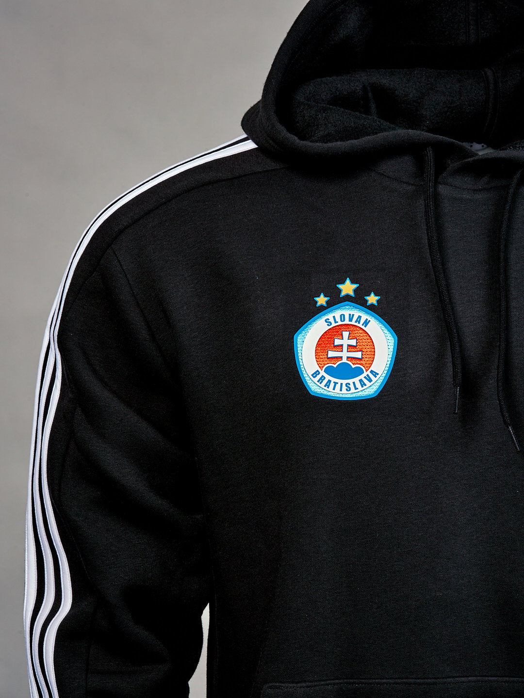 Black adidas classic hoodie with logo