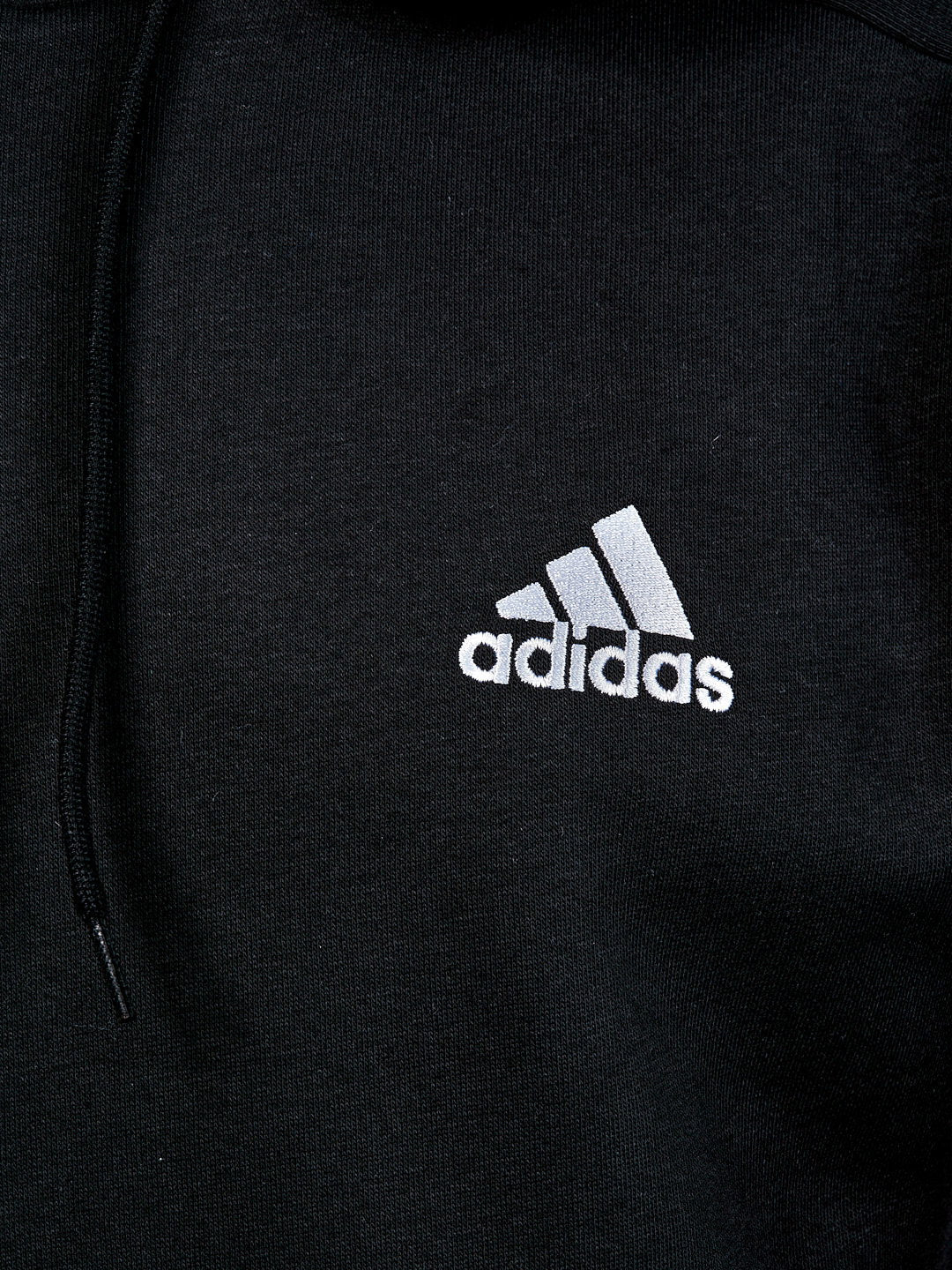 Black adidas classic hoodie with logo