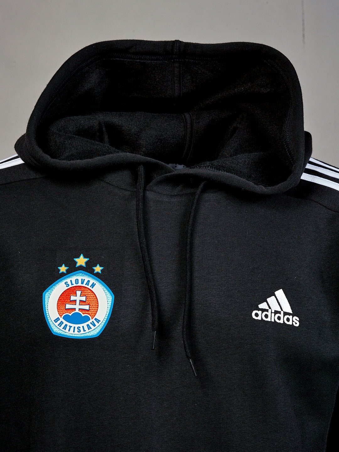Black adidas classic hoodie with logo