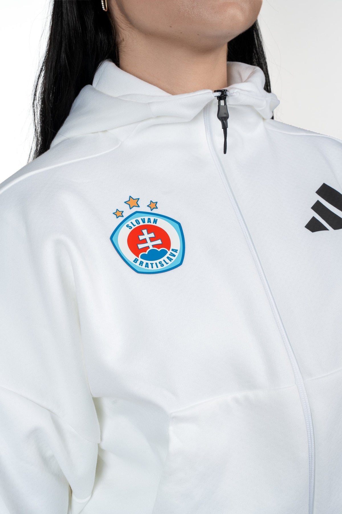 Adidas Damen Z.N.E. Kapuzenpullover weiß
