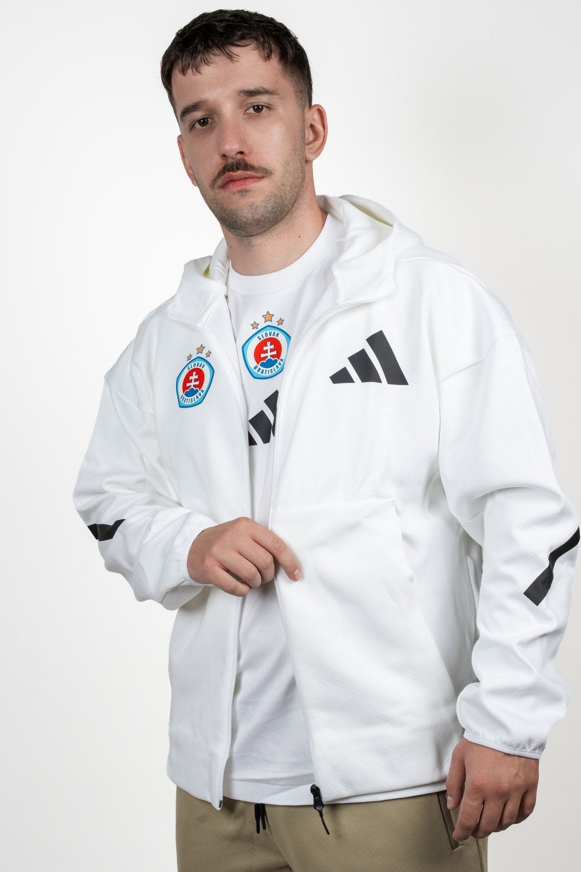Adidas Herren-Kapuzenpullover Z.N.E. weiß