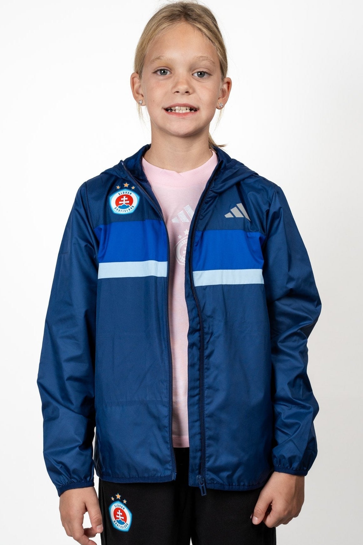 Adidas Kinderjacke dunkelblau