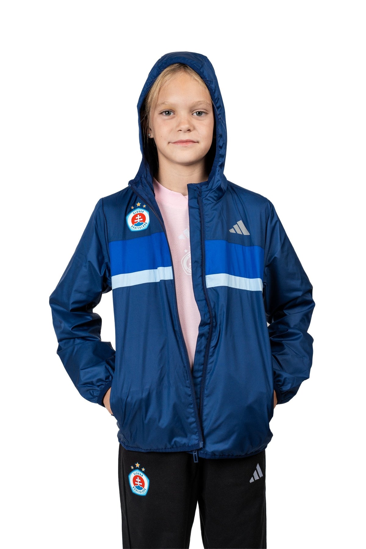 Adidas Kinderjacke dunkelblau