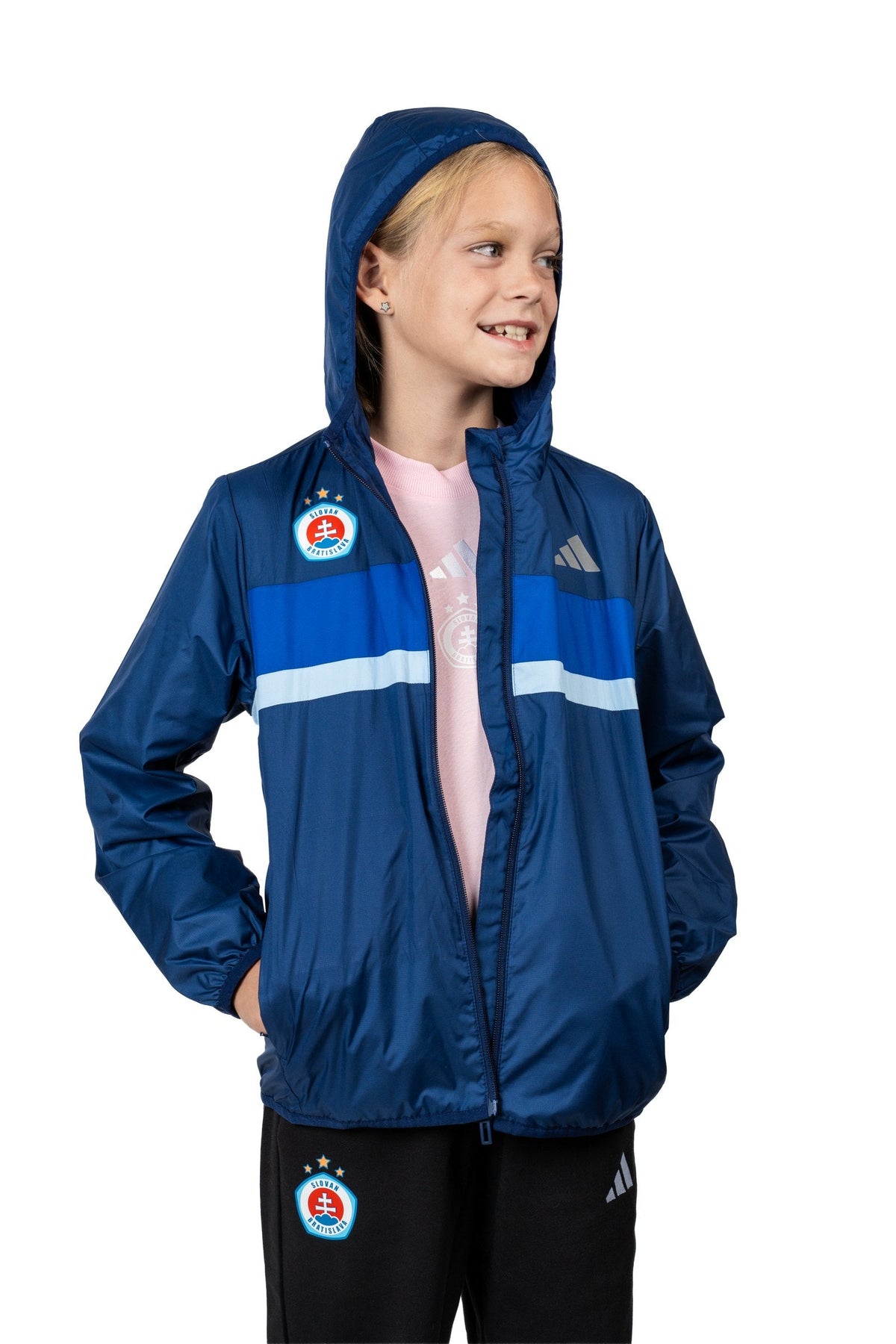 Adidas Kinderjacke dunkelblau