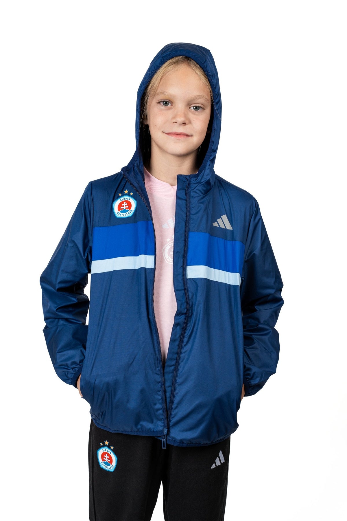 Adidas Kinderjacke dunkelblau