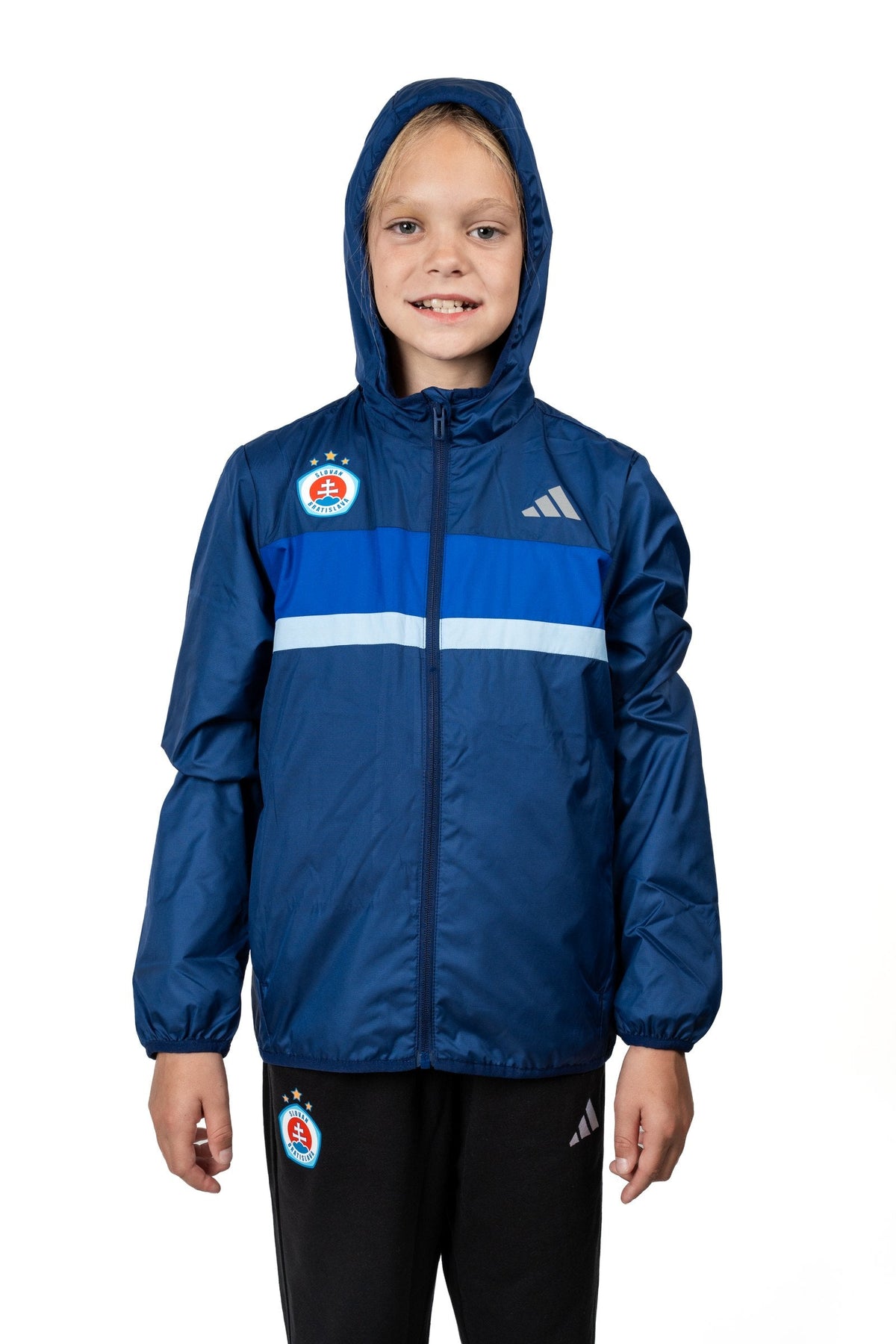 Adidas Kinderjacke dunkelblau