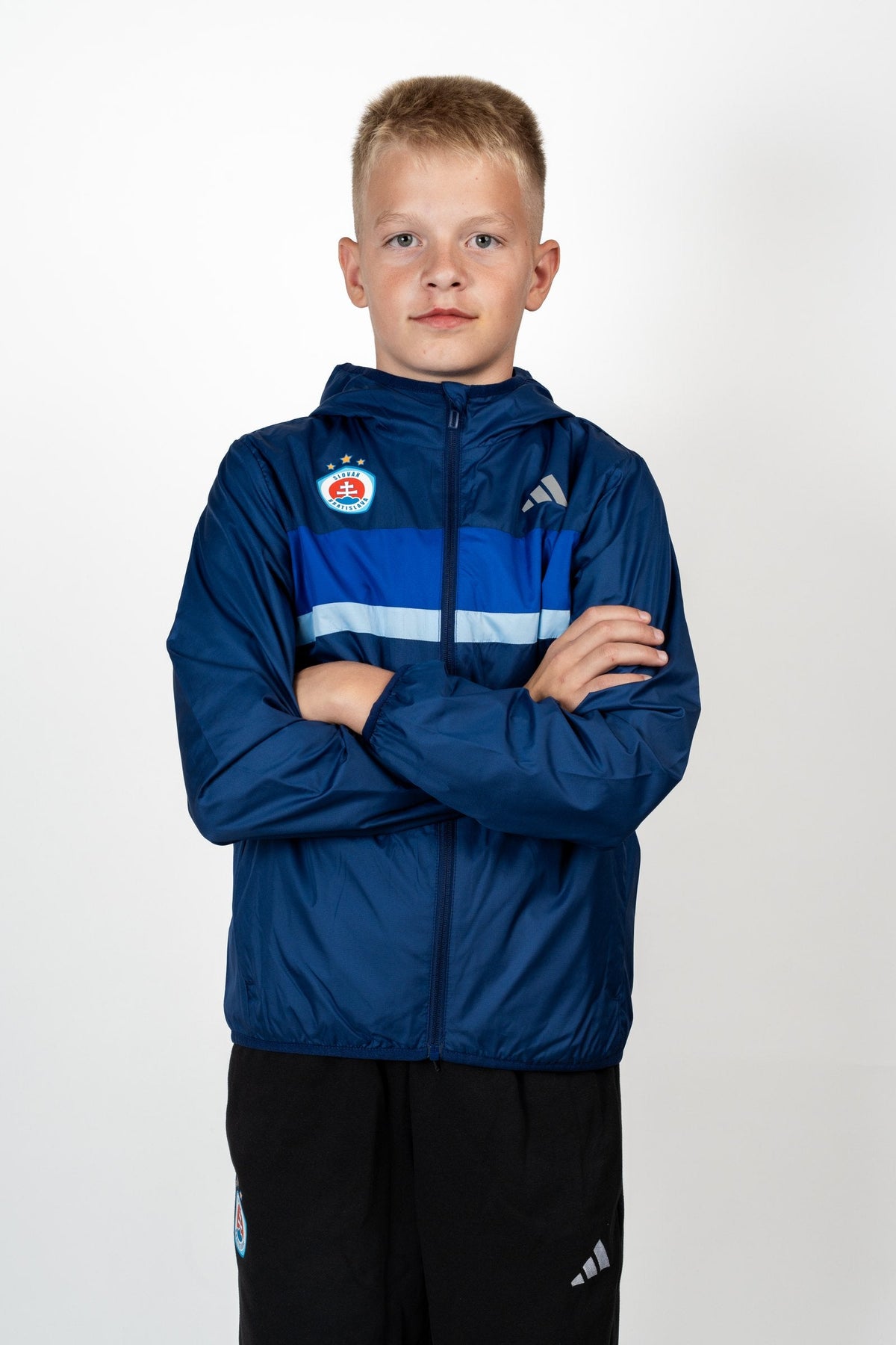 Adidas Kinderjacke dunkelblau