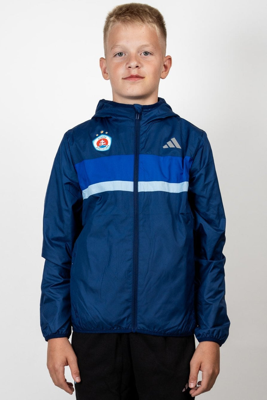 Adidas detská dark blue bunda