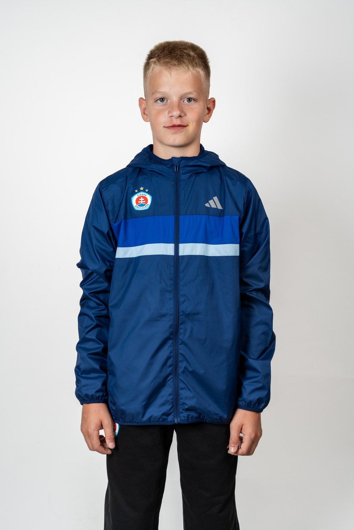 Adidas Kinderjacke dunkelblau