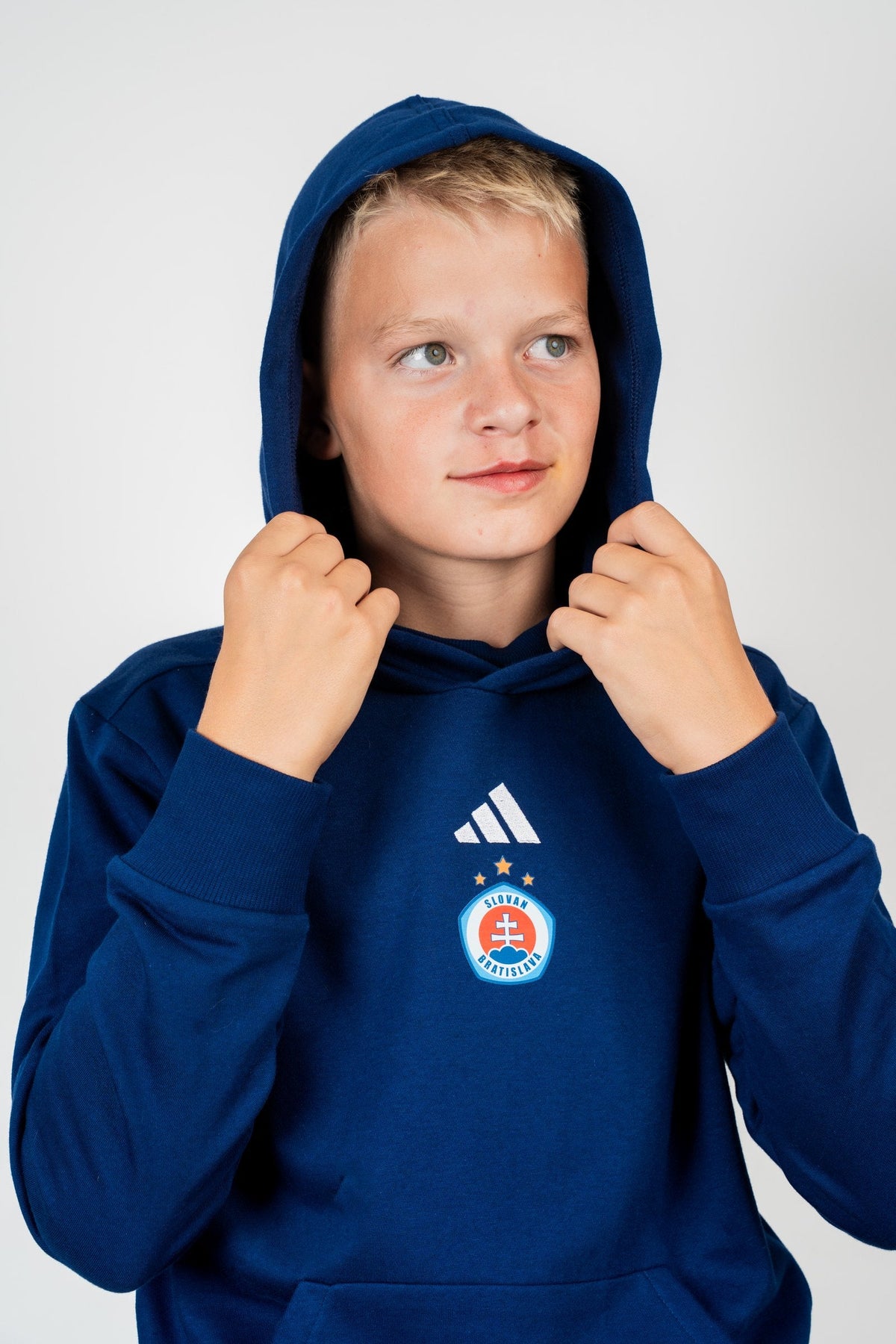 Adidas Kinder-Kapuzenpullover dunkelblau