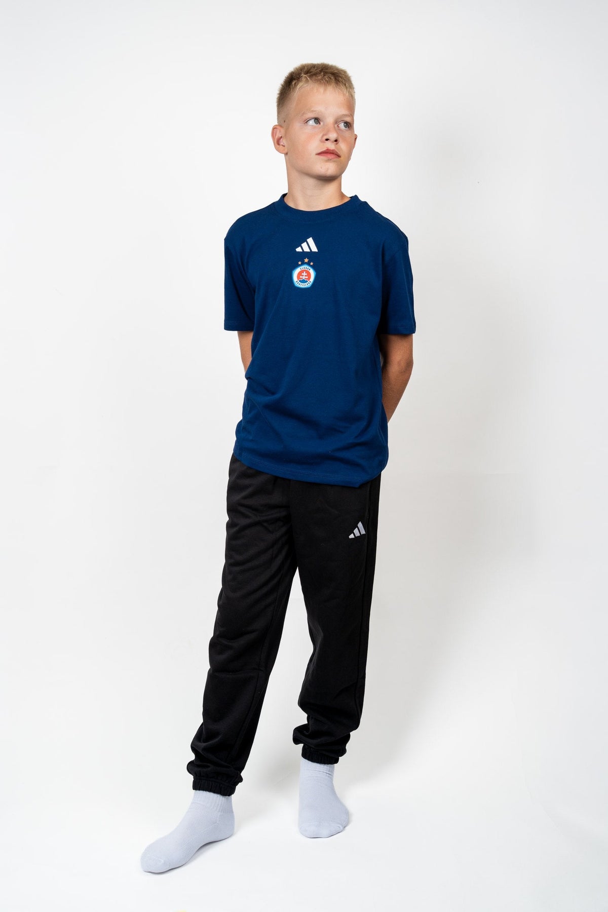 Adidas Kinder-T-Shirt dunkelblau