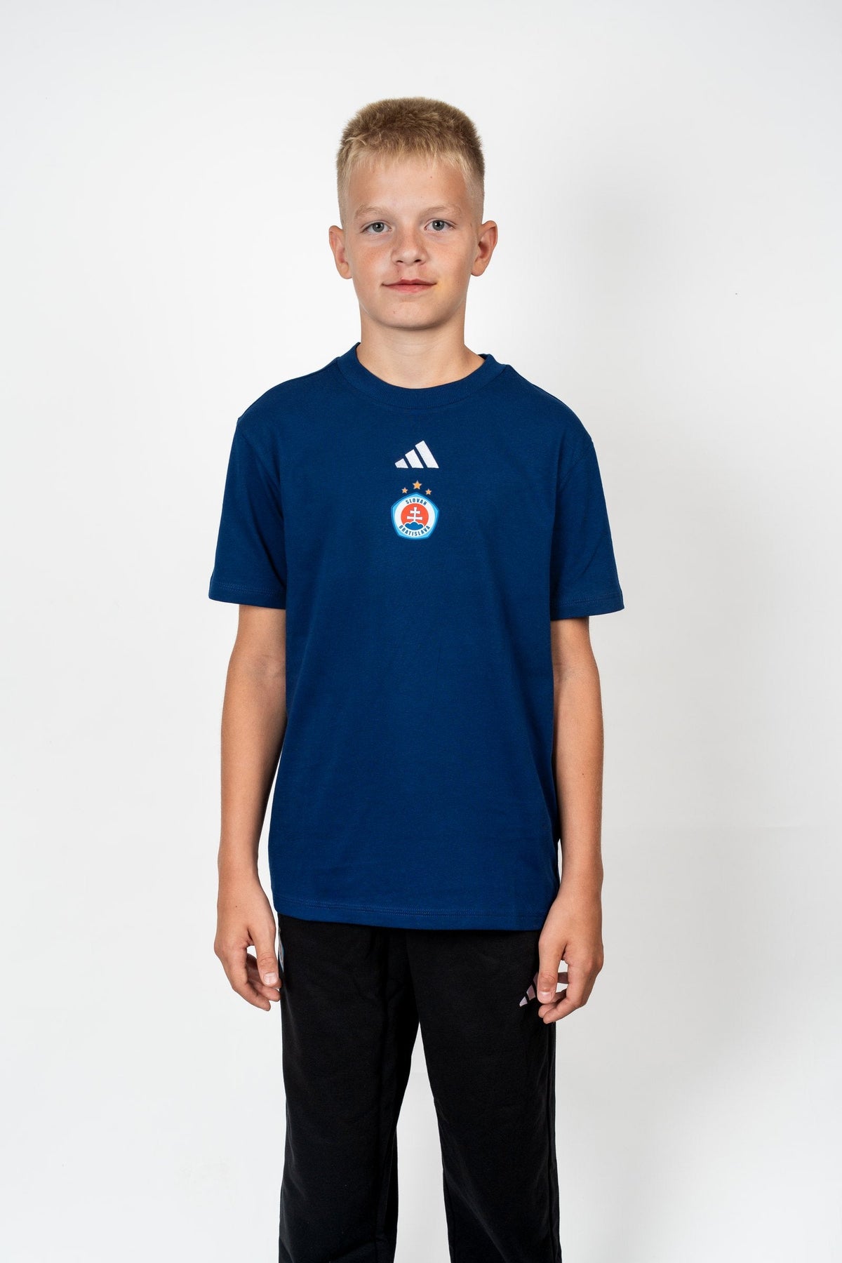 Adidas Kinder-T-Shirt dunkelblau