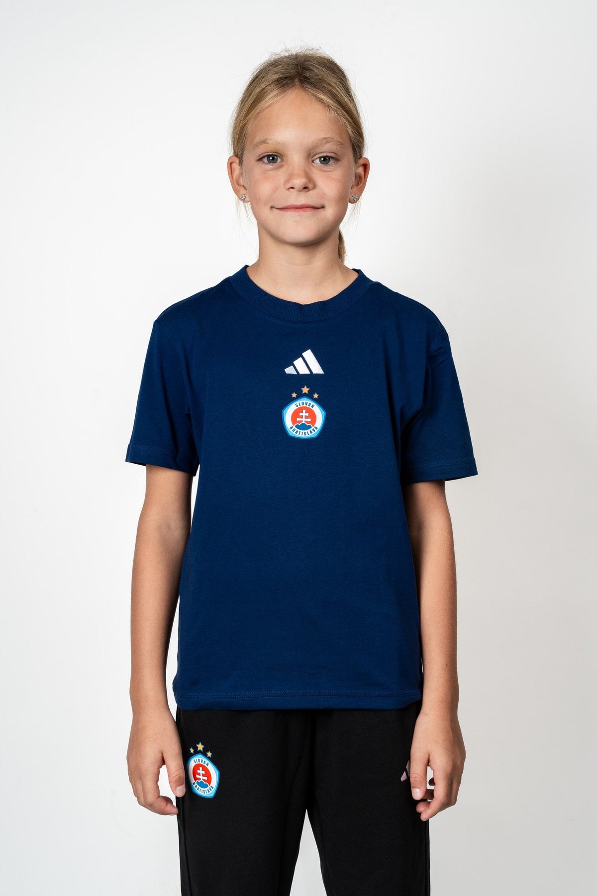 Adidas Kinder-T-Shirt dunkelblau