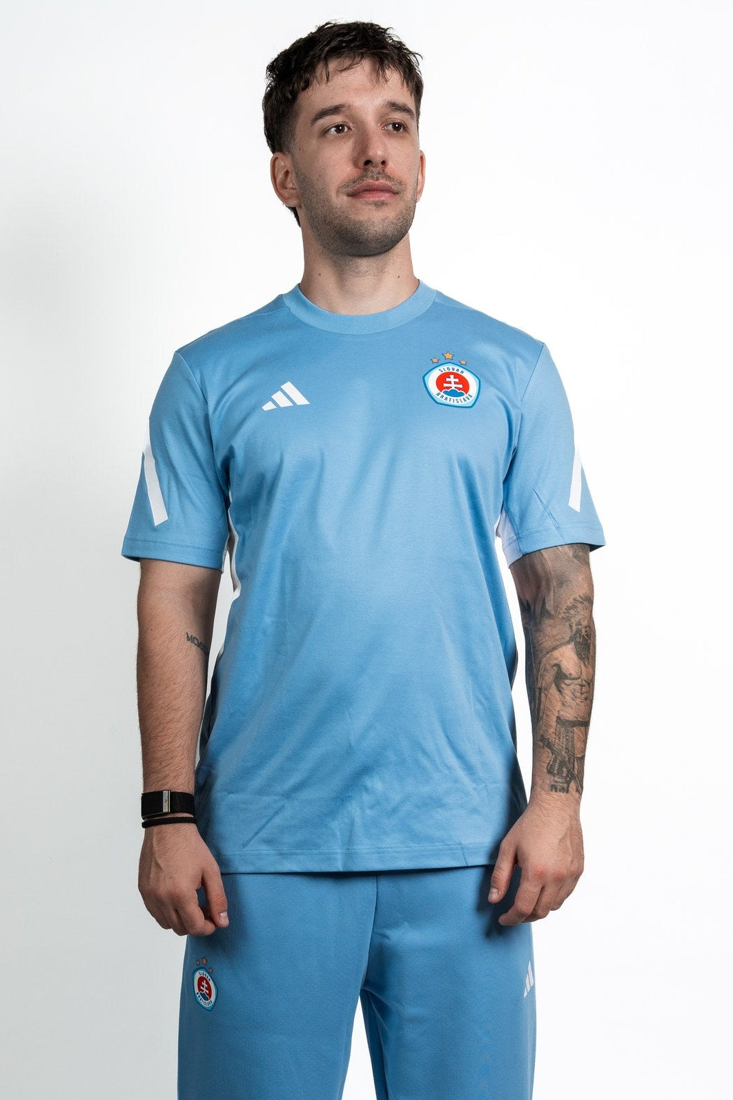 Adidas men's Z.N.E. light blue t-shirt