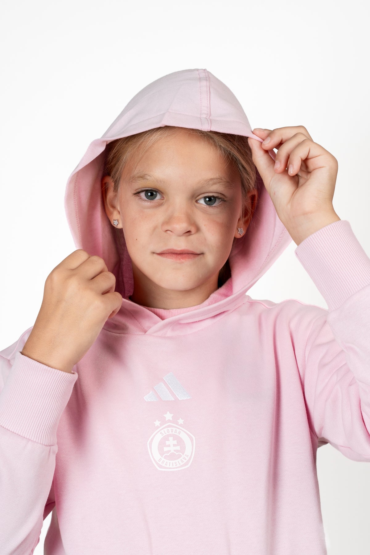 Adidas kids' pink hoodie