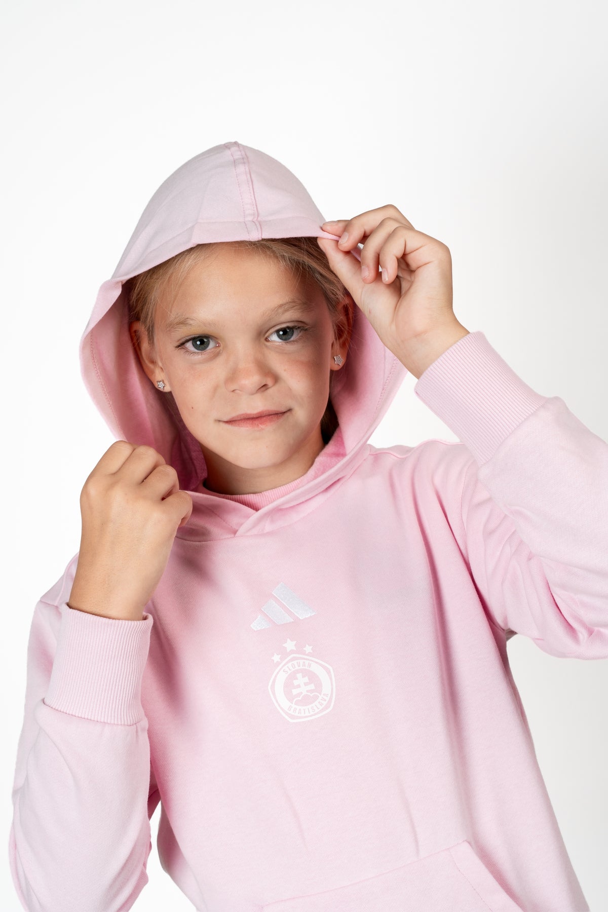 Adidas kids' pink hoodie