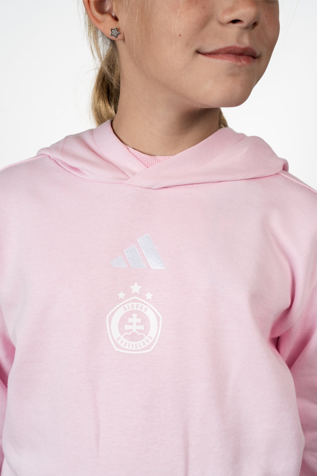 Adidas kids' pink hoodie