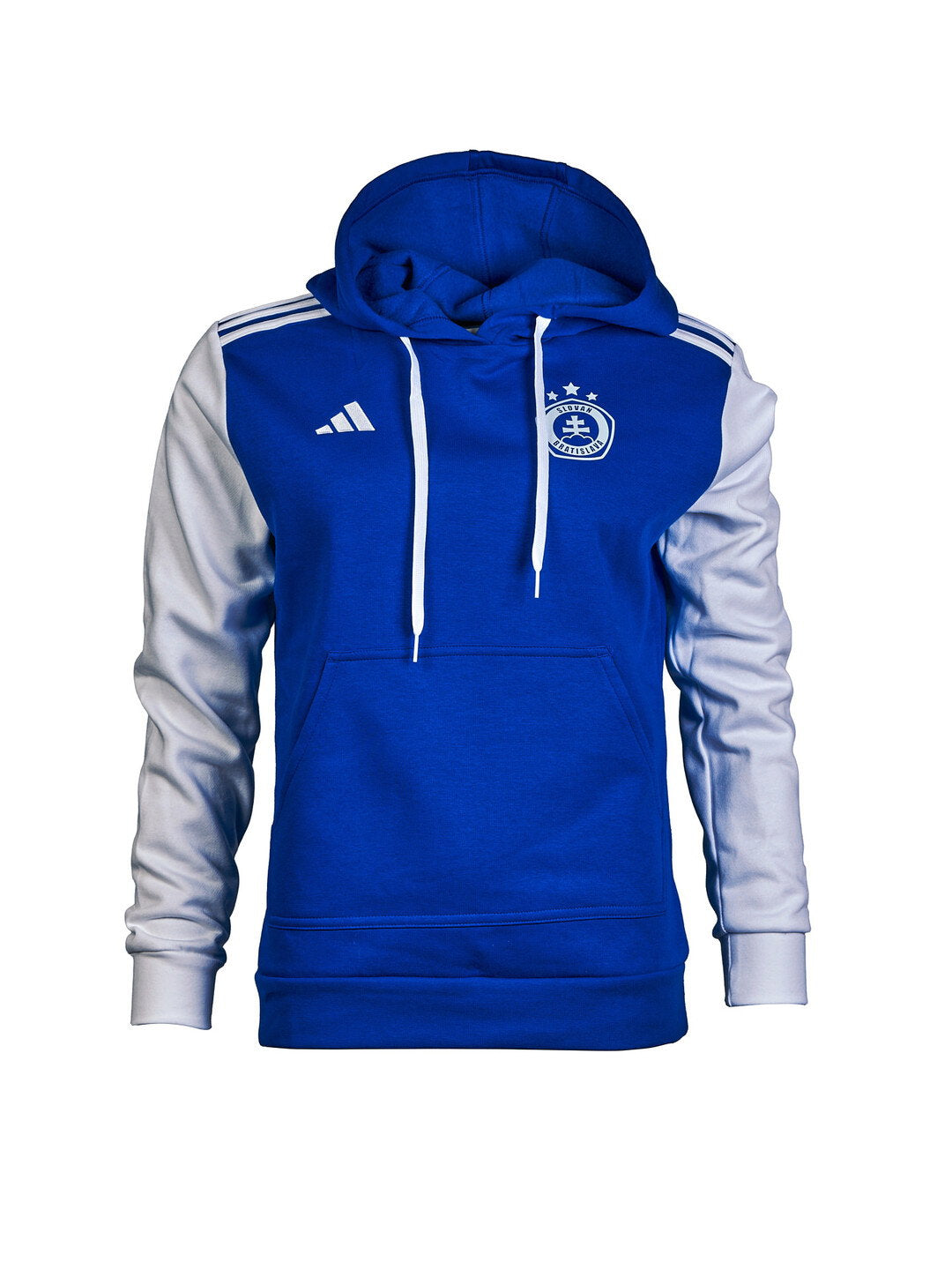 Adidas women's white and blue sweatshirt