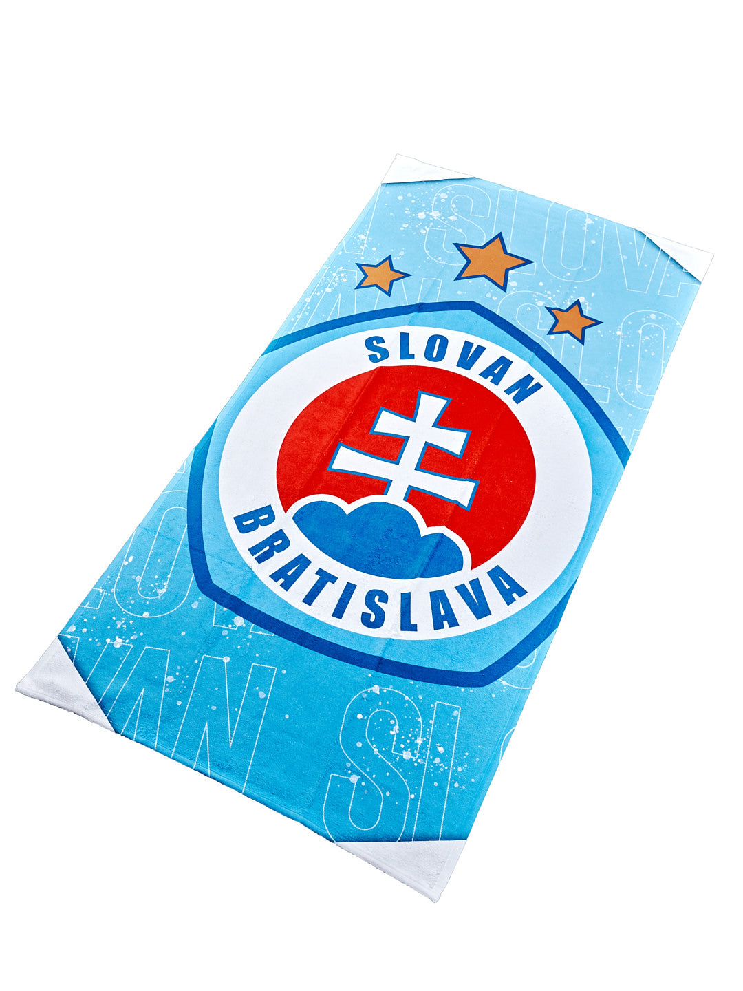 Handtuch azurblau mit Logo