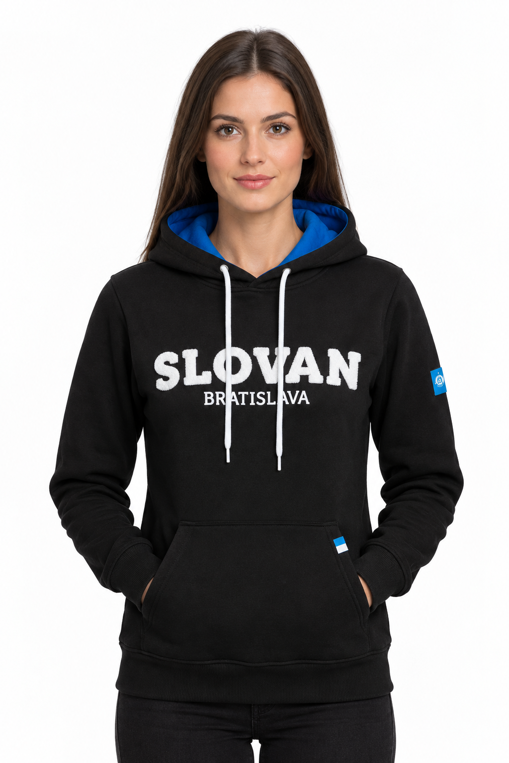 Dámska čierna mikina Slovan Bratislava