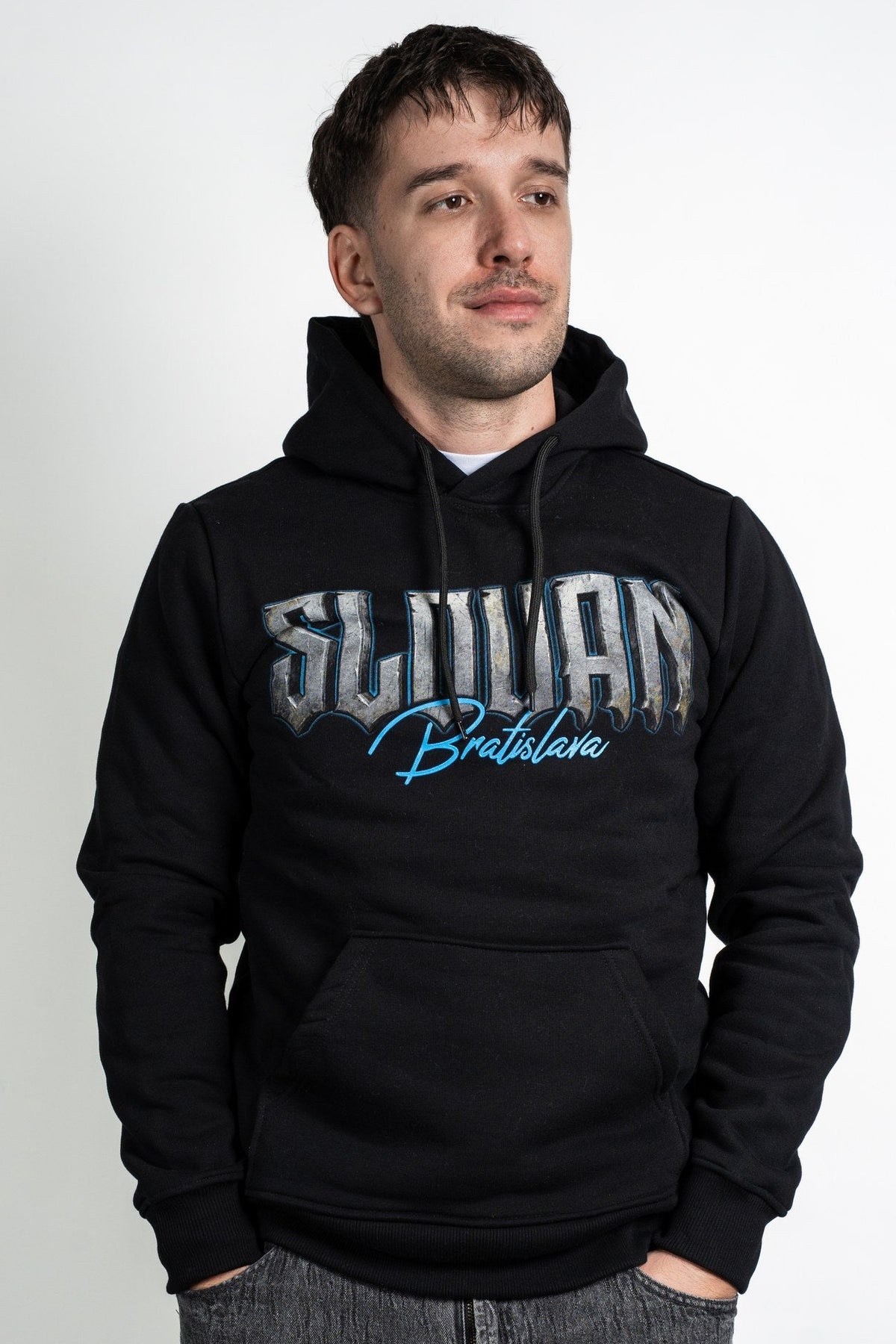Slovan Style Herren-Sweatshirt schwarz Fan