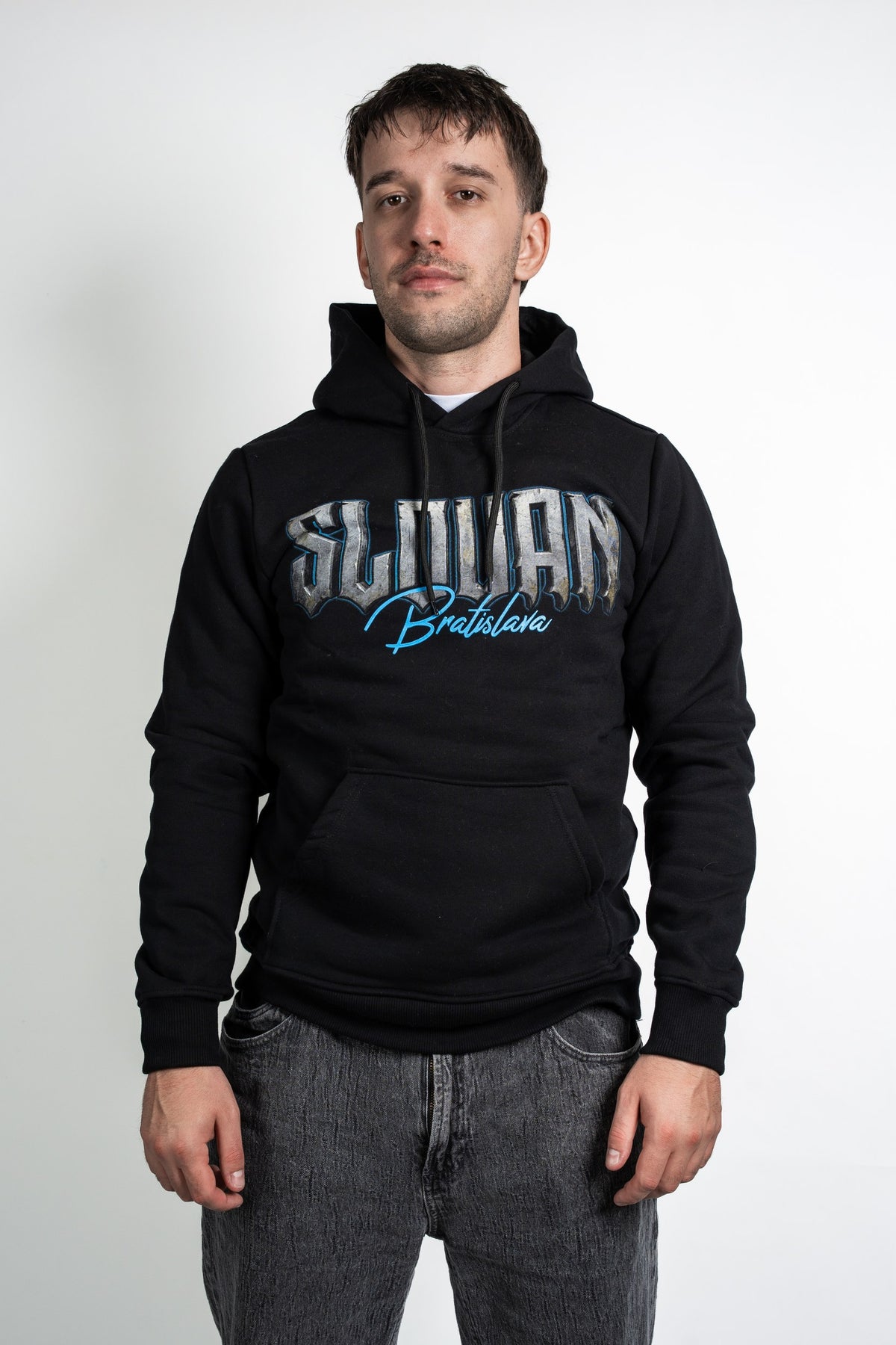 Slovan Style men's black fan hoodie