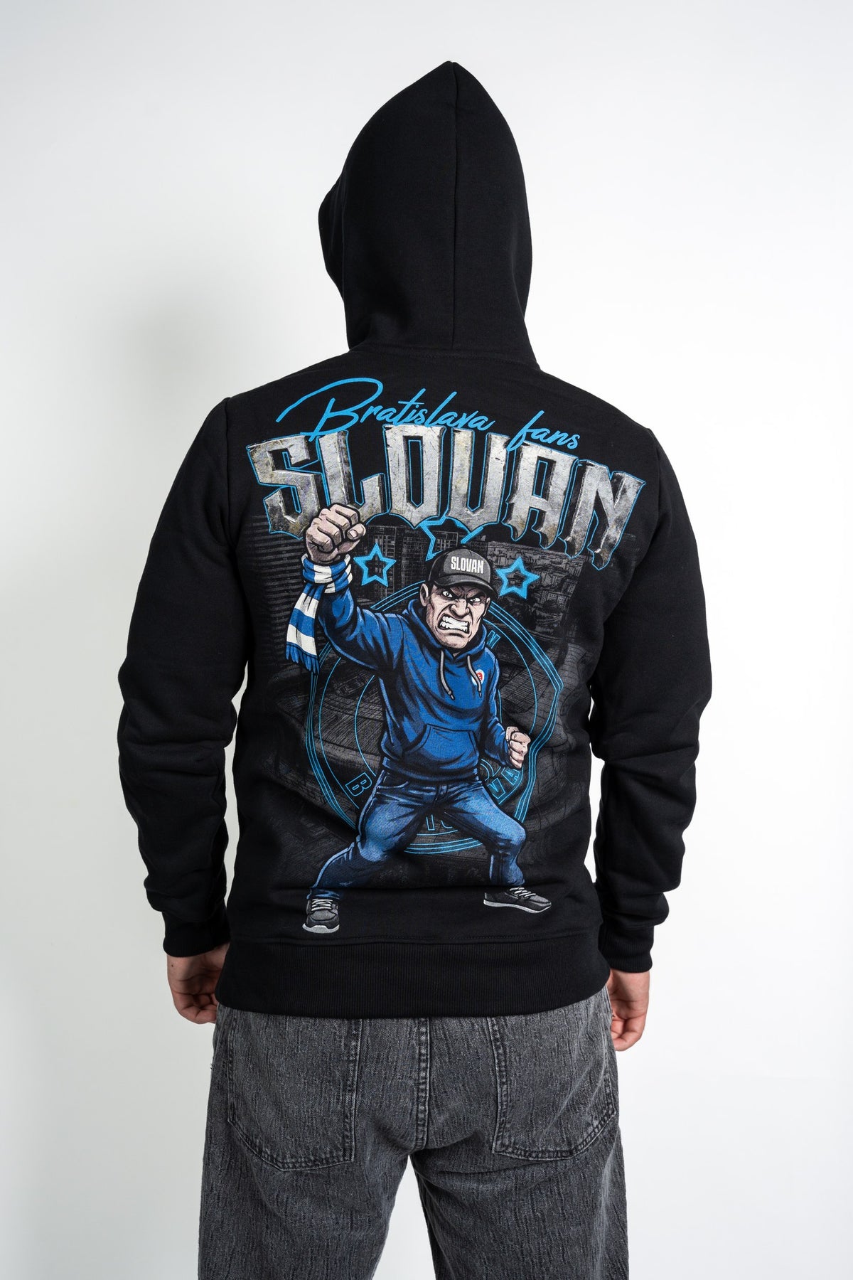 Slovan Style men's black fan hoodie