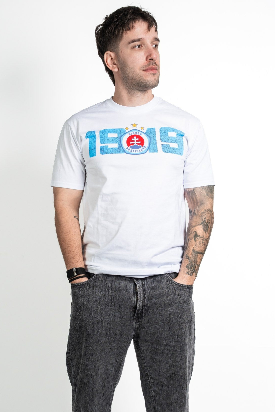 Slovan Style Herren-T-Shirt weiß My sme belasí