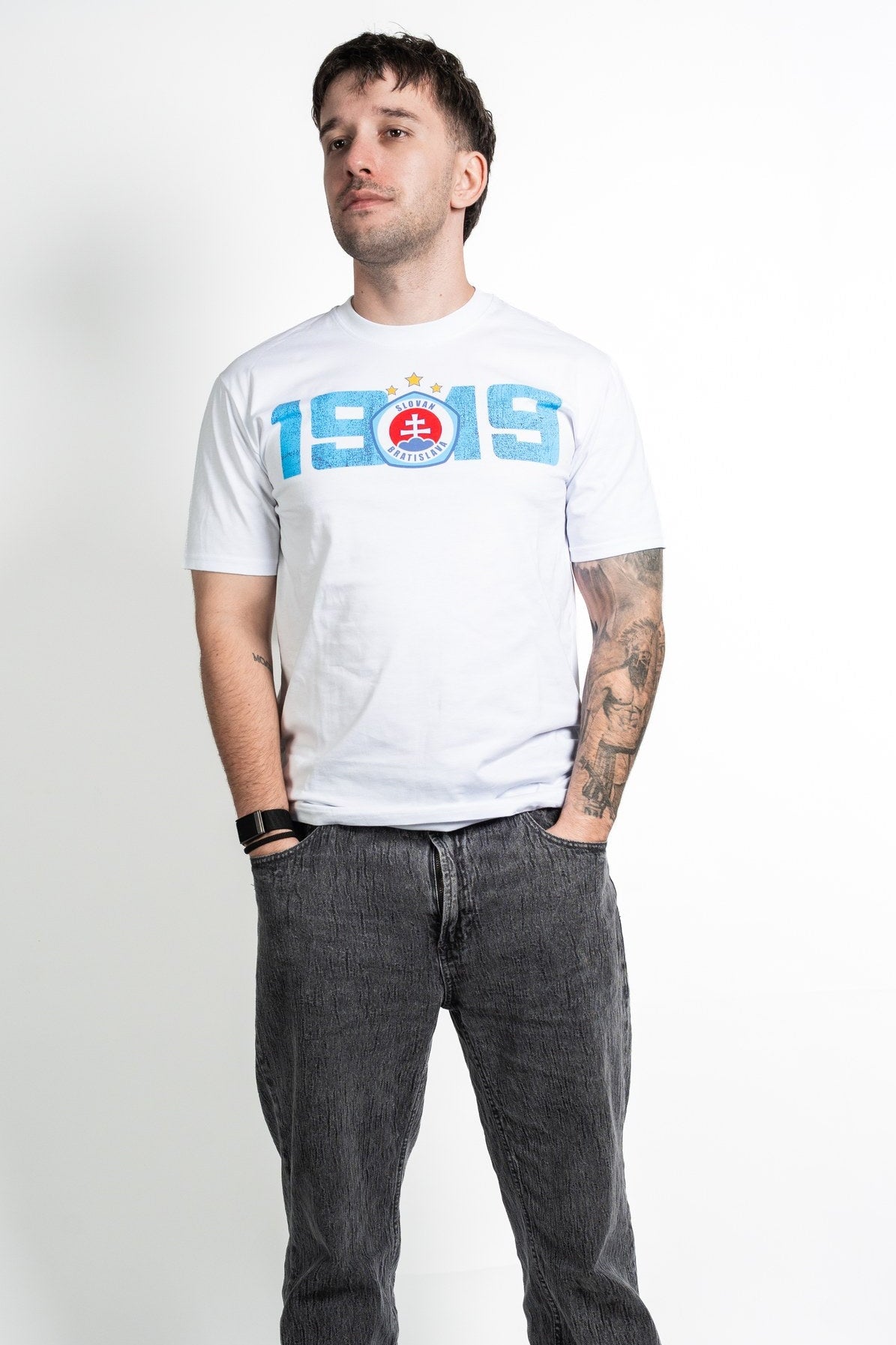 Slovan Style Herren-T-Shirt weiß My sme belasí