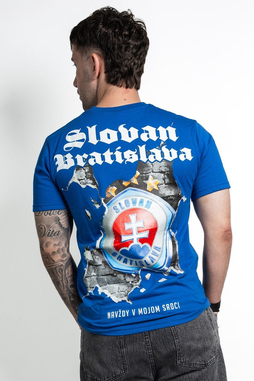 Slovan Style Herren-T-Shirt in Blau „Für immer im Herzen“
