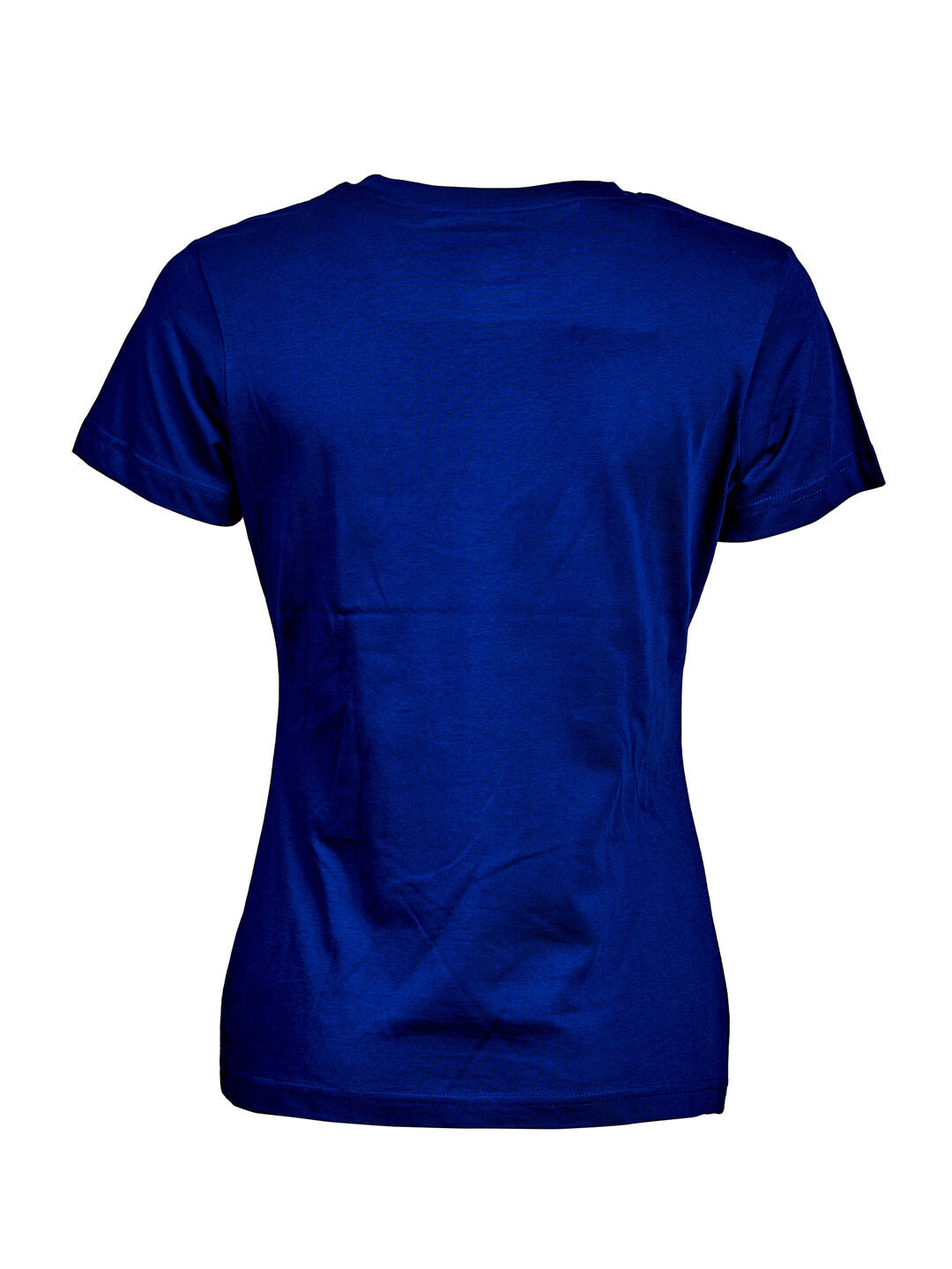 Damen-T-Shirt Königsblau mit 3D-Gummilogo