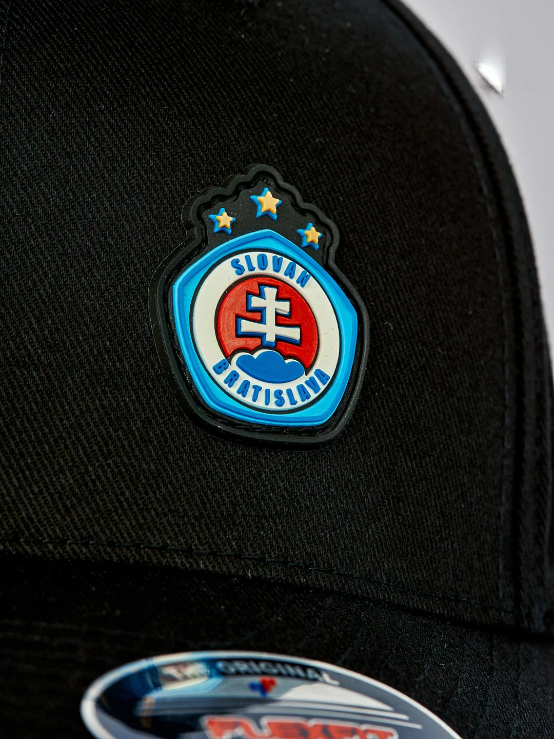 Baseballkappe 3D-Gummilogo schwarz
