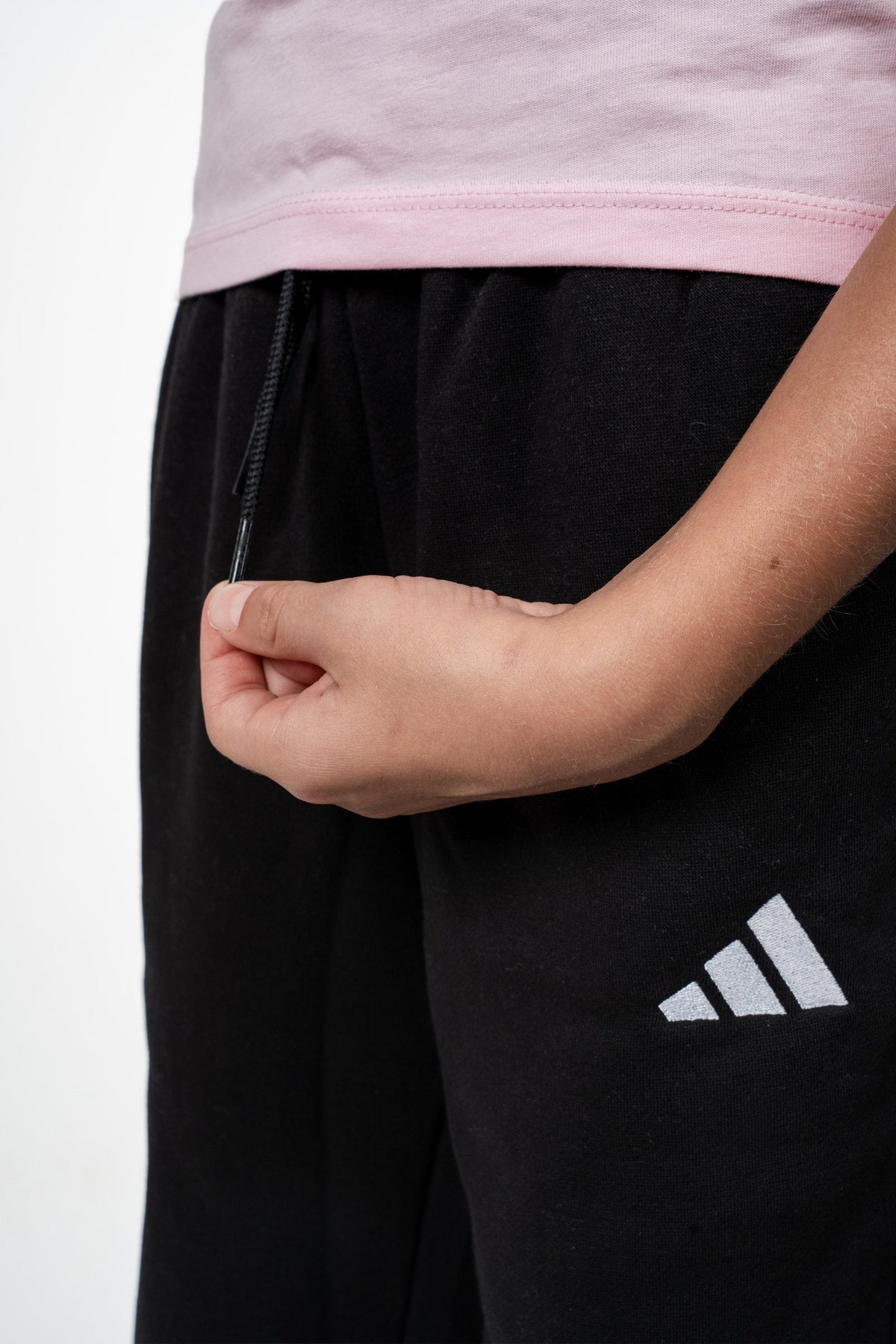 Adidas schwarze Kinder-Jogginghose