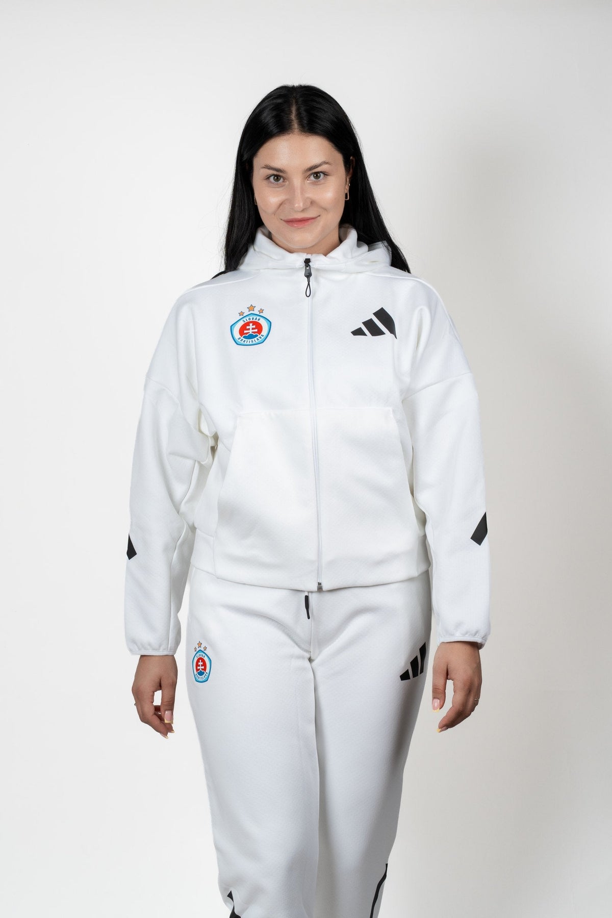 Adidas Damen Z.N.E. Kapuzenpullover weiß