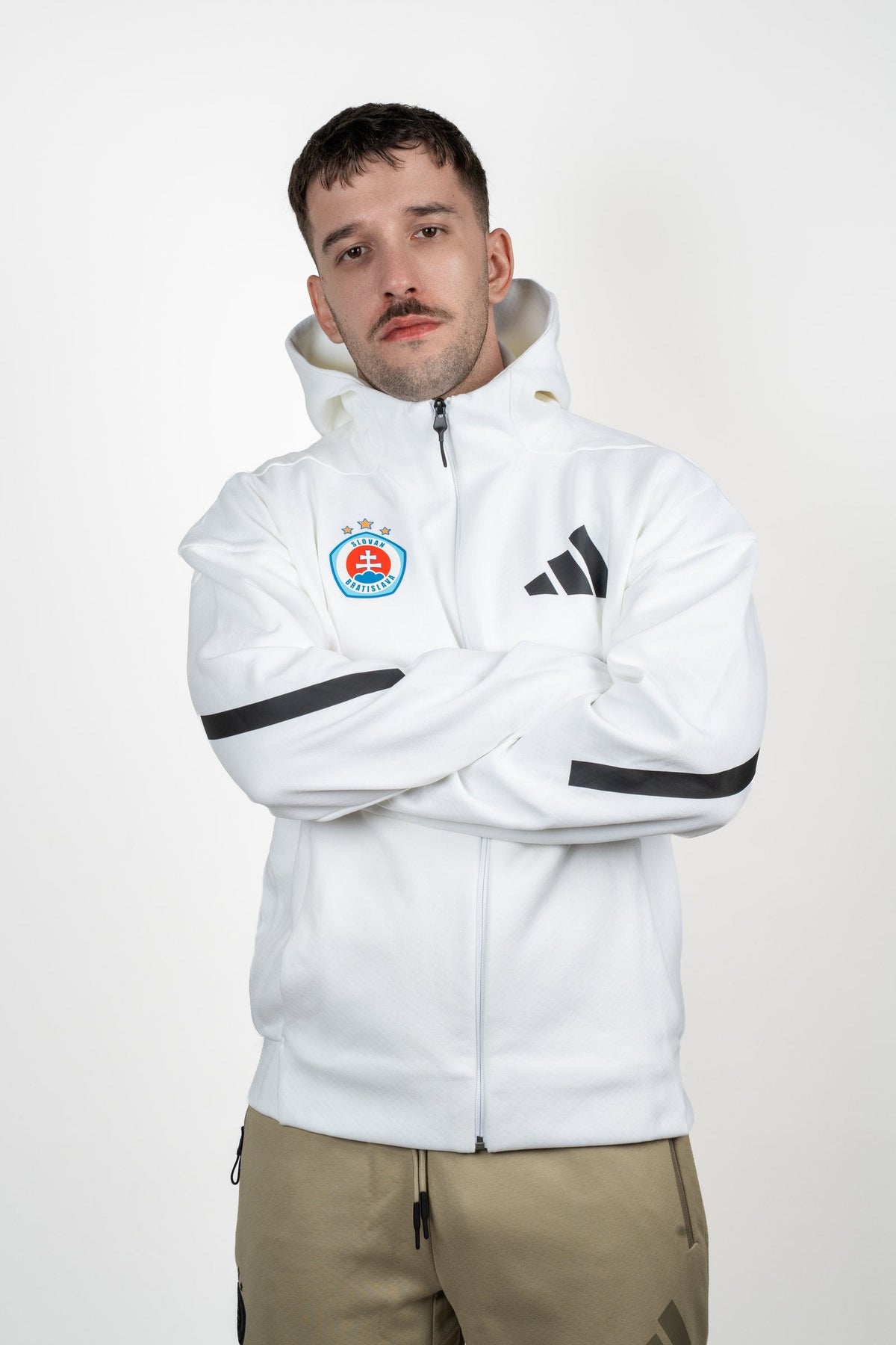 Adidas Herren-Kapuzenpullover Z.N.E. weiß