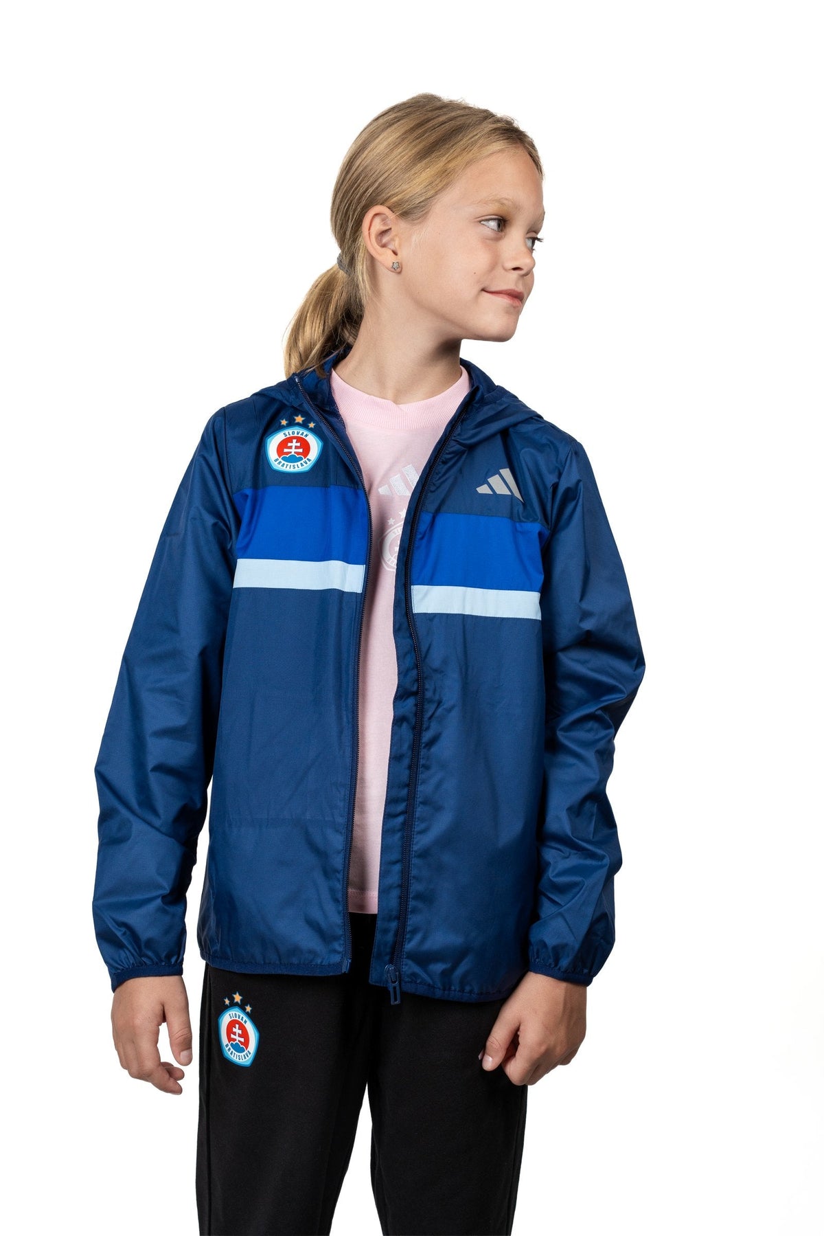 Adidas Kinderjacke dunkelblau