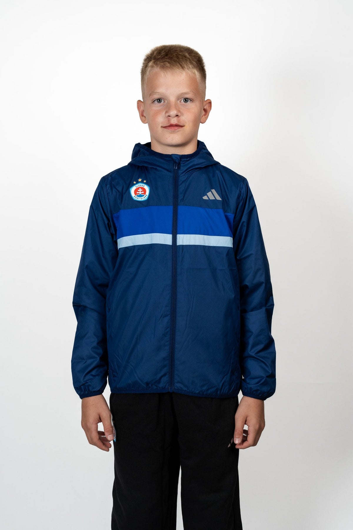 Adidas Kinderjacke dunkelblau