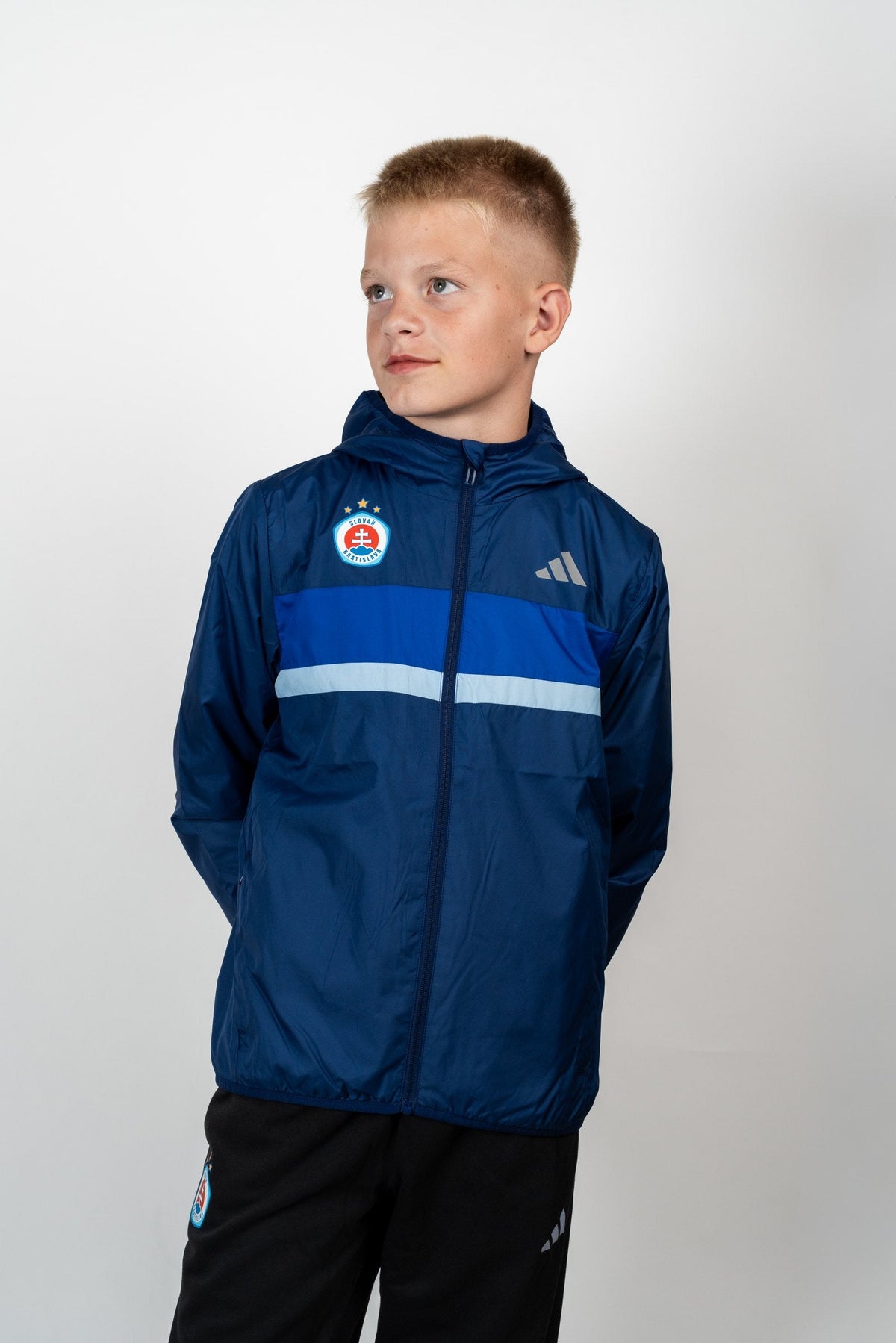 Adidas Kinderjacke dunkelblau