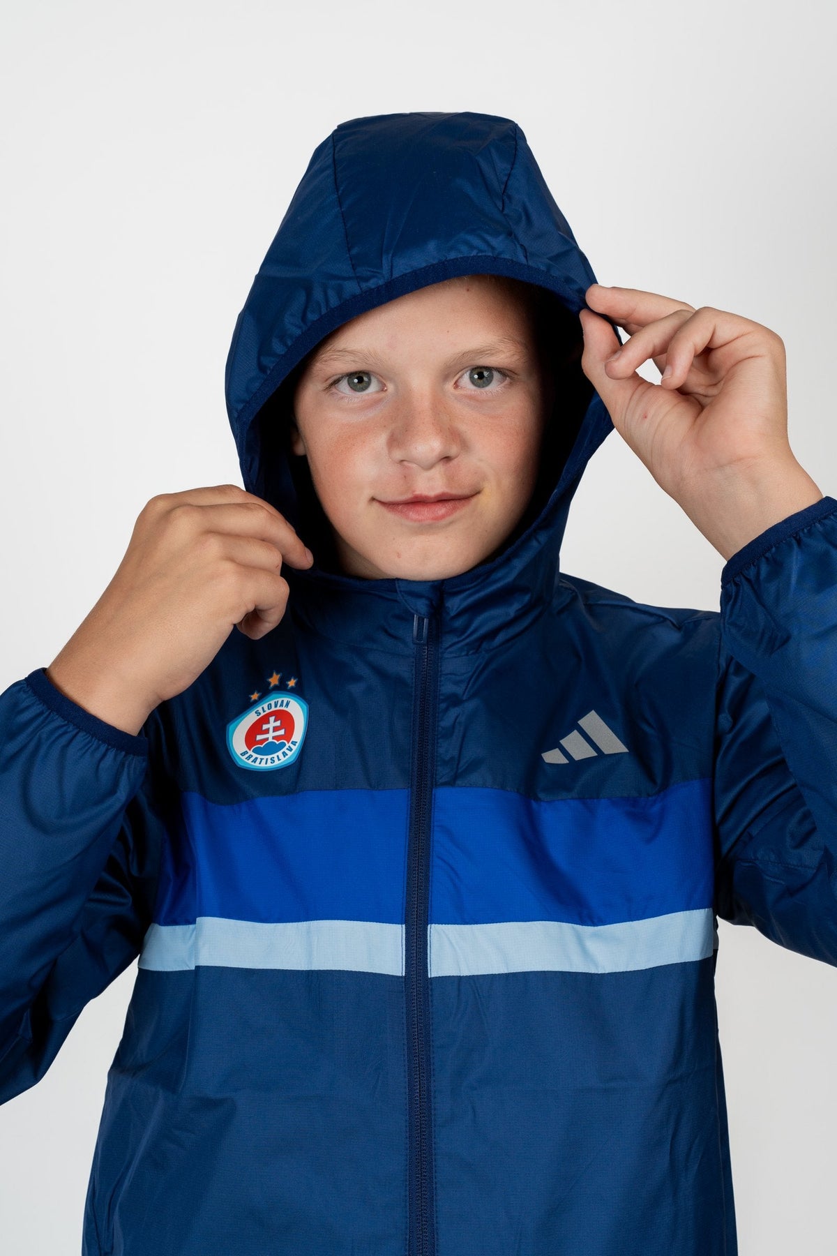 Adidas Kinderjacke dunkelblau