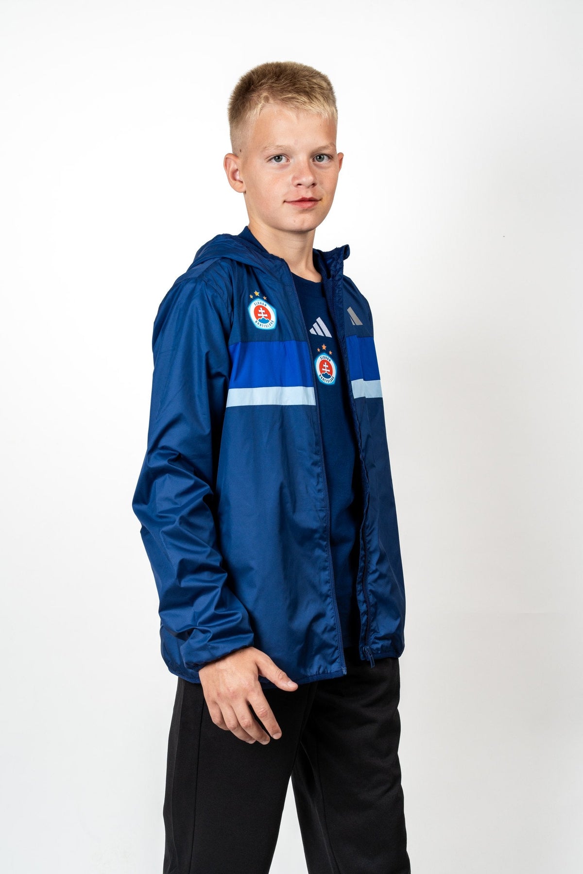Adidas Kinderjacke dunkelblau