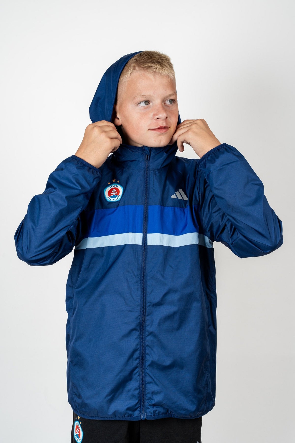 Adidas Kinderjacke dunkelblau