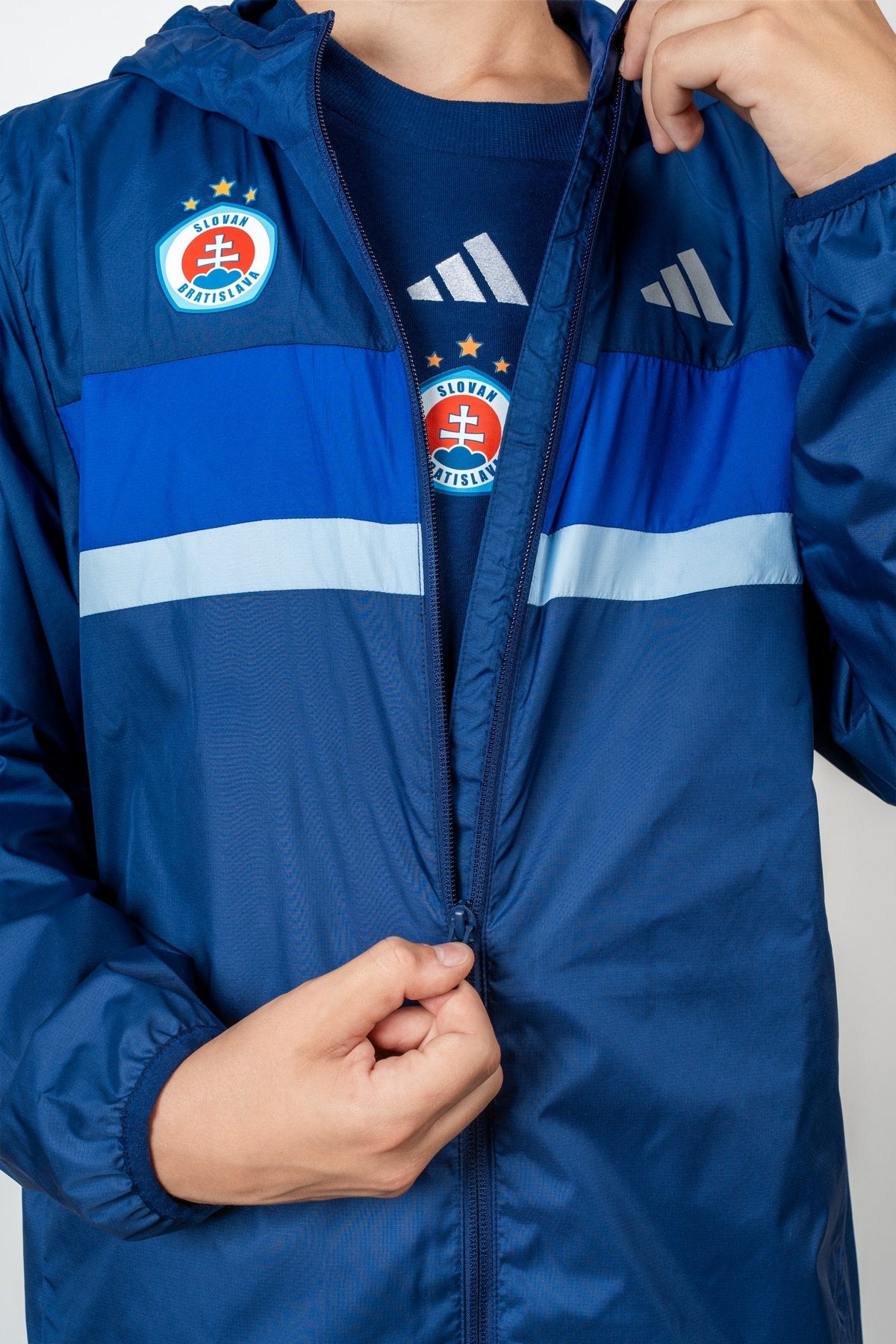 Adidas Kinderjacke dunkelblau