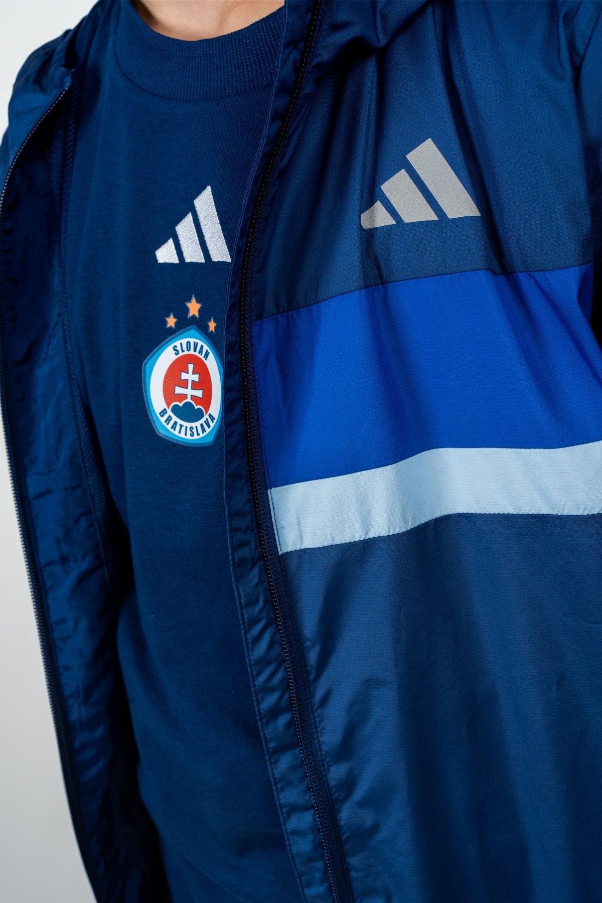Adidas Kinderjacke dunkelblau