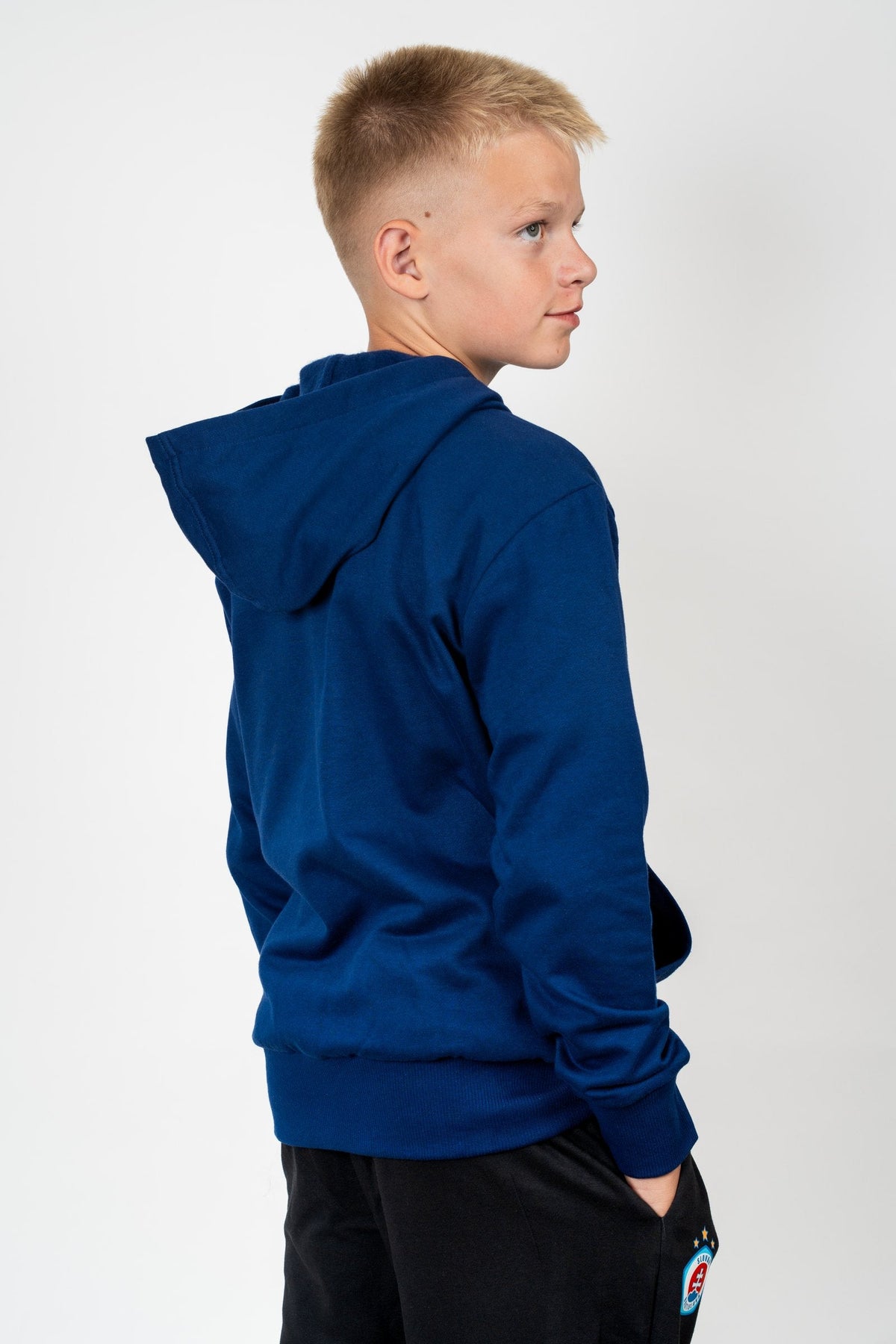 Adidas Kinder-Kapuzenpullover dunkelblau