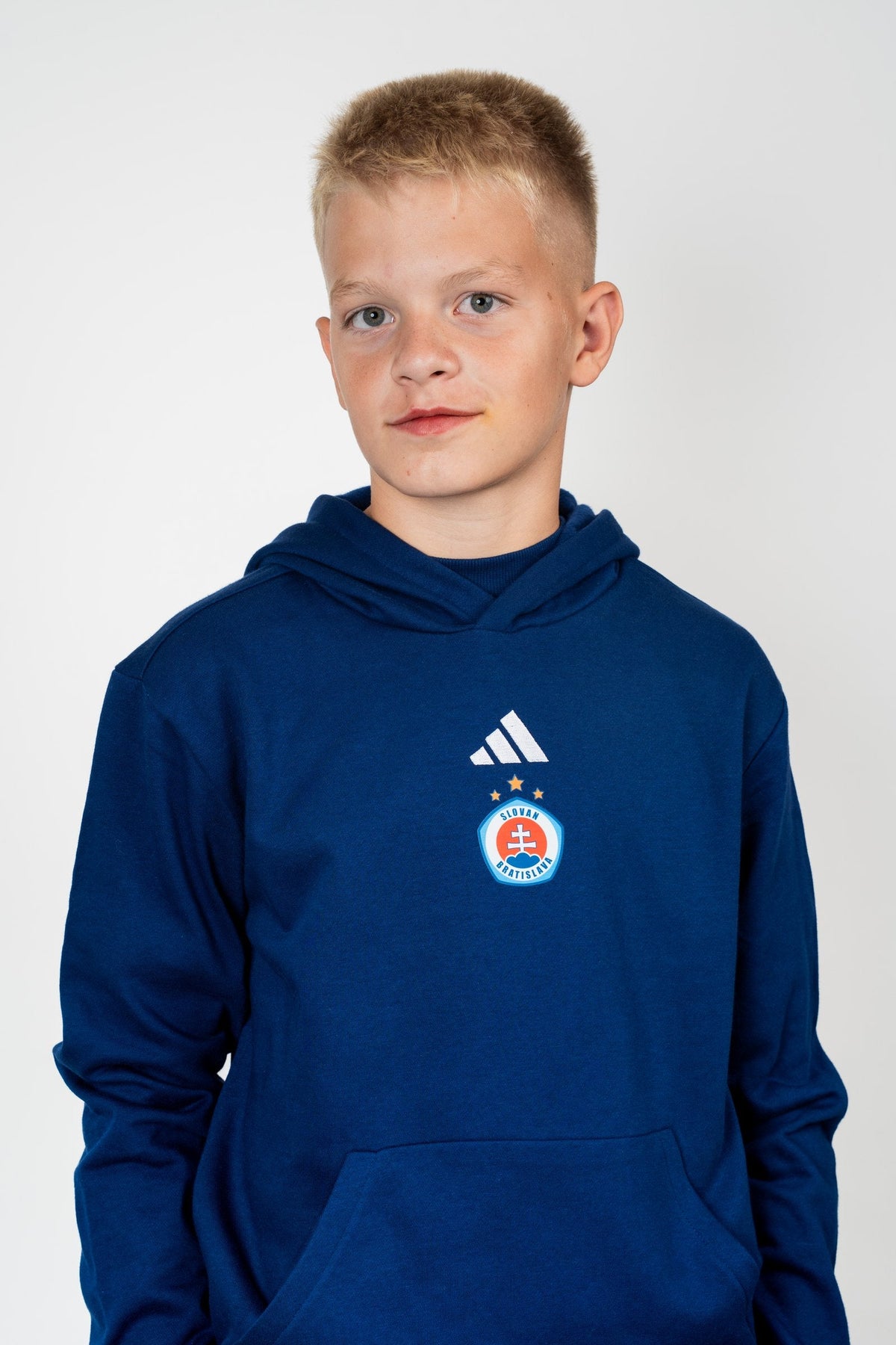 Adidas Kinder-Kapuzenpullover dunkelblau